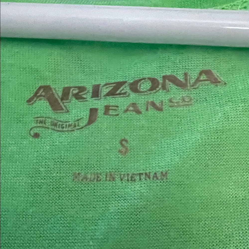 Arizona Jean Company Lime Green Fringe Tank Top - Picture 2 of 3